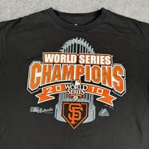 San Francisco Giants Majestic 2010 World Series Champions T-Shirt Mens Large